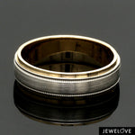 Load image into Gallery viewer, Milgrain Edge Platinum &amp; Rose Gold Men&#39;s Ring JL PT 636-B
