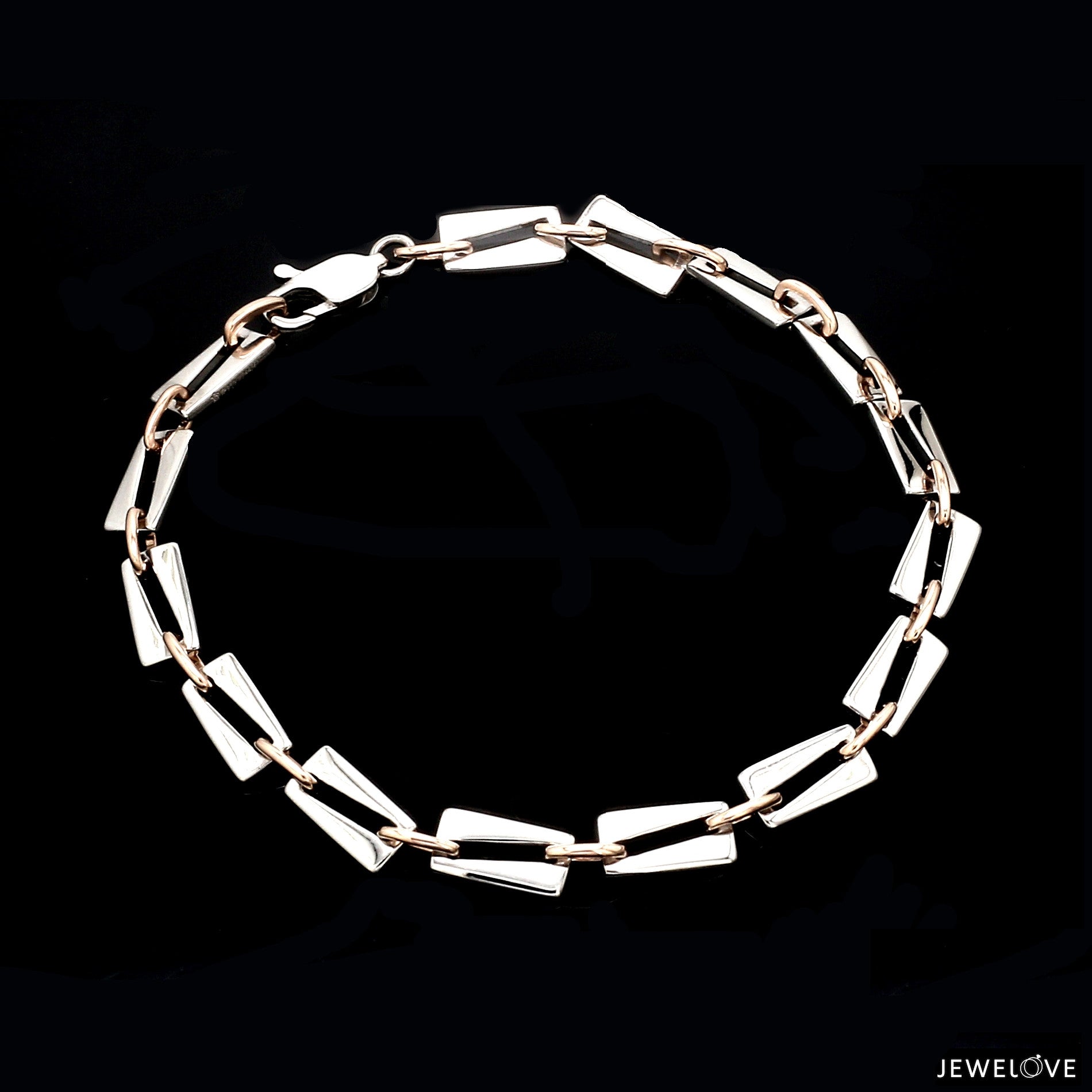 5.25mm Platinum & Rose Gold Bracelet for Men JL PTB 1280