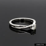 Load image into Gallery viewer, 50-Pointer 4 Prong Platinum Solitaire Ring with a Twist JL PT 676-B   Jewelove.US
