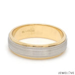 Load image into Gallery viewer, Milgrain Edge Platinum &amp; Rose Gold Men&#39;s Ring JL PT 636-B
