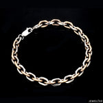 Load image into Gallery viewer, Men of Platinum| 5.75mm Platinum &amp; Rose Gold Bracelet for Men JL PTB 1281
