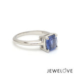 Load image into Gallery viewer, Cushion Cut Blue Sapphire Platinum Ring JL PT 1316   Jewelove
