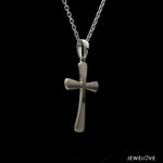 Load image into Gallery viewer, Plain Platinum Cross Pendant with Matte Finish JL PT P 243-A   Jewelove
