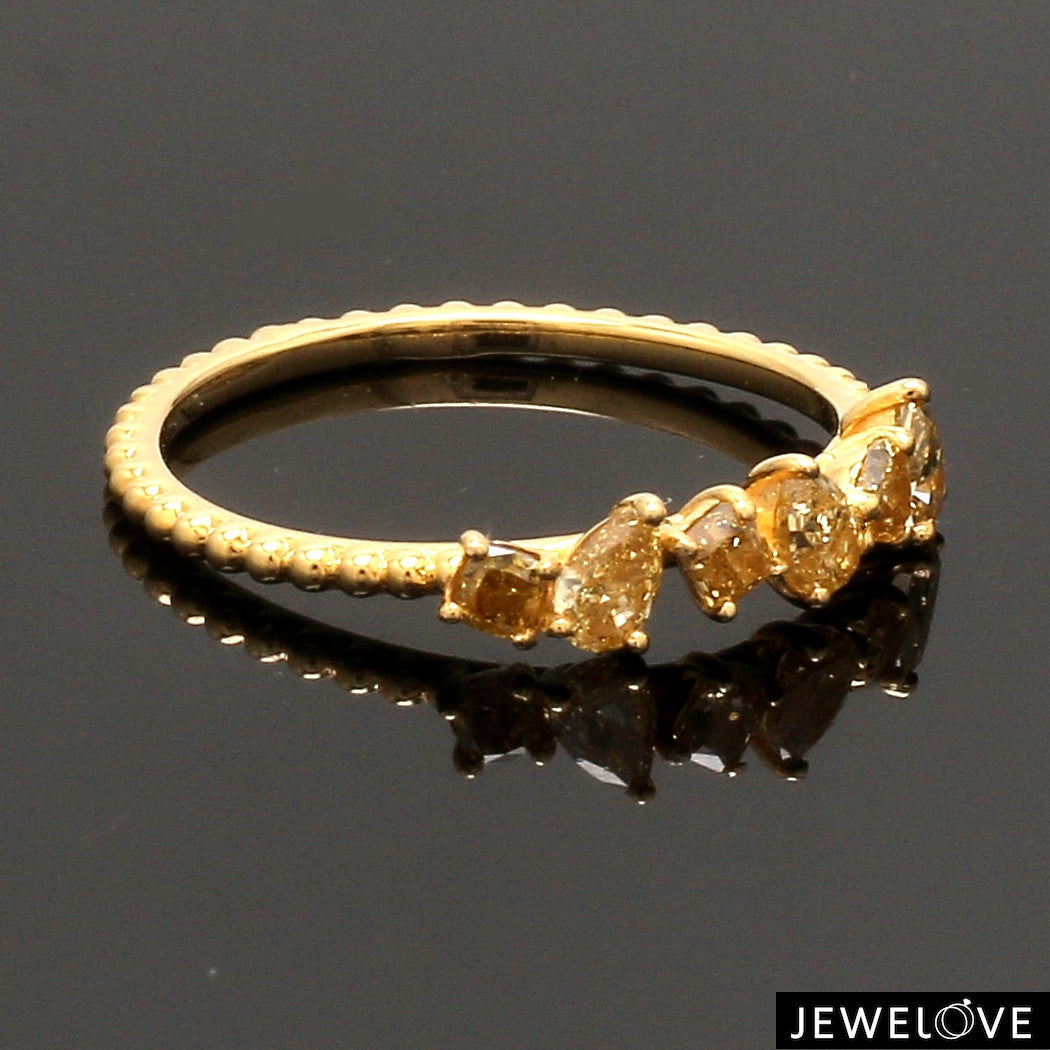 18K Yellow Gold Ring with Yellow Diamond JL AU 126