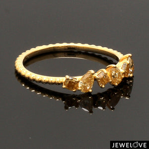 18K Yellow Gold Ring with Yellow Diamond JL AU 126