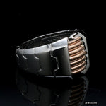 Load image into Gallery viewer, Men of Platinum | Heavy Platinum Rose Gold Ring for Leaders JL PT 685R
