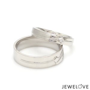 Platinum Diamond Couple Bands JL PT CB 134   Jewelove