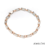 Load image into Gallery viewer, 5.25mm Platinum &amp; Rose Gold Bracelet for Men JL PTB 1280
