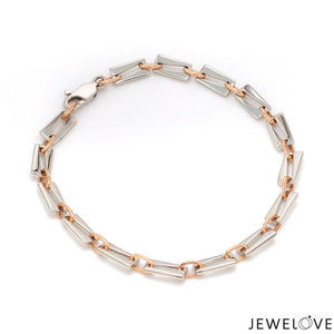 5.25mm Platinum & Rose Gold Bracelet for Men JL PTB 1280