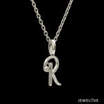 Load image into Gallery viewer, Platinum R Alphabet Diamond Pendant JL PT P 339
