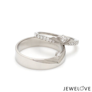 Platinum Diamond Couple Ring JL PT 1364