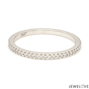 Thin Half Eternity Diamond Ring in Platinum JL PT 284-A