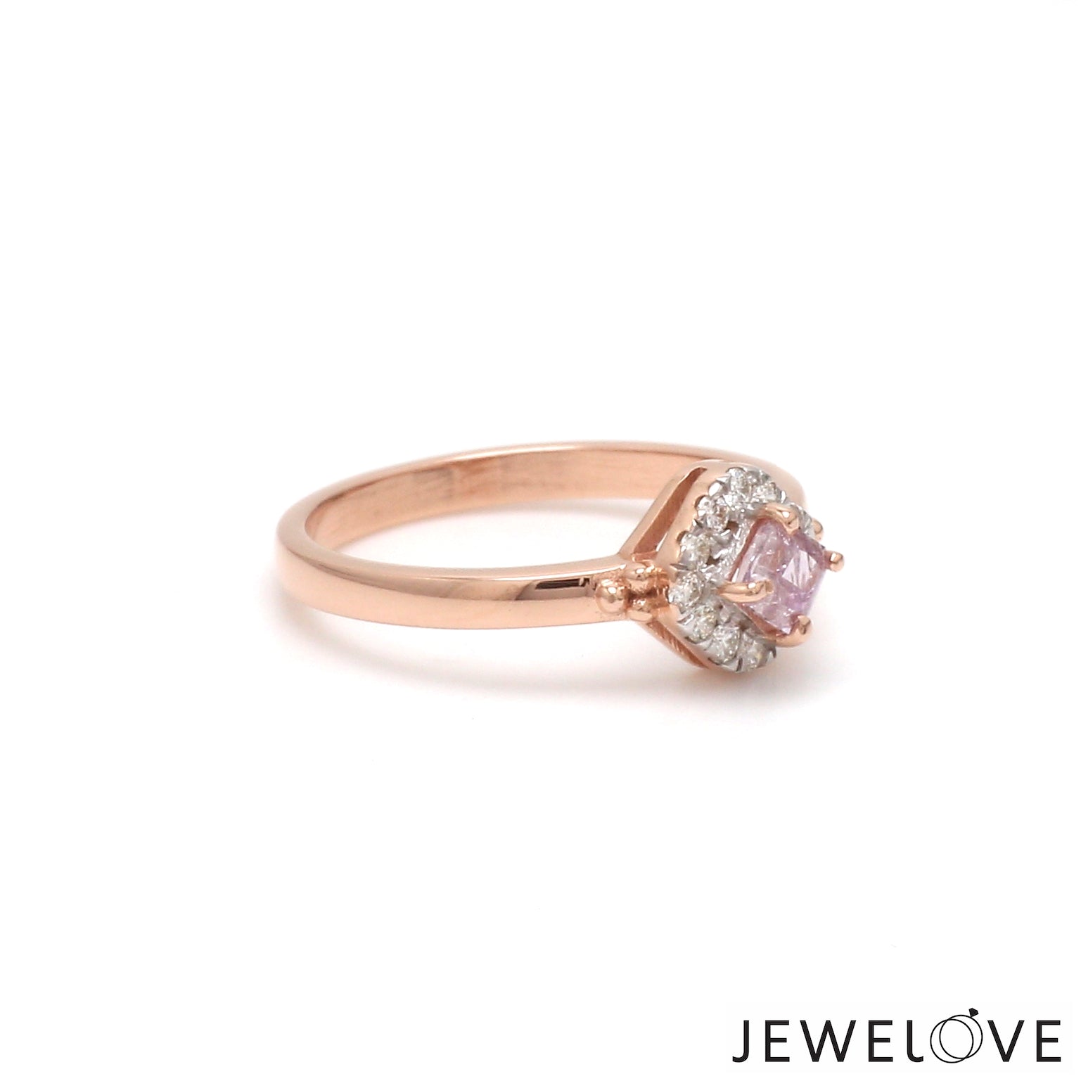 18K Rose Gold Ring with Pink Diamond for Women JL AU 100   Jewelove.US