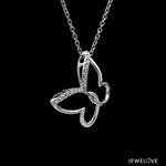 Load image into Gallery viewer, Platinum Butterfly Pendant with Diamonds for Women JL PT P 1241   Jewelove.US
