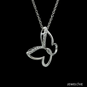 Platinum Butterfly Pendant with Diamonds for Women JL PT P 1241   Jewelove.US