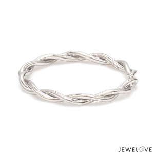 Plain Platinum Rope Ring for Women JL PT 1386