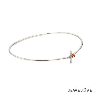 Evara Platinum Rose Gold Diamond Bracelet for Women JL PTB 1284