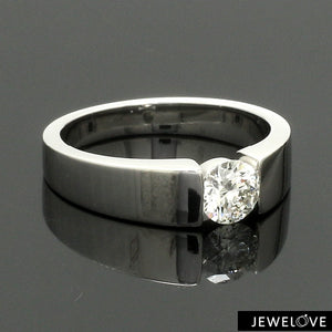 20-Pointer Solitaire Platinum Engagement Ring JL PT 1389