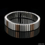 Load image into Gallery viewer, Platinum &amp; 18K Rose Gold Flexible Bracelet for Men JL PTB 1232
