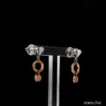 Load image into Gallery viewer, Designer Plain Platinum &amp; Rose Gold Earrings JL PT E 213
