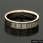 Load image into Gallery viewer, Unique Shape Platinum Love Bands with Rose Gold Border JL PT 648-RG Plain
