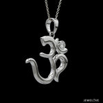 Load image into Gallery viewer, Platinum Single Diamond Om Pendant JL PT OM-7   Jewelove.US
