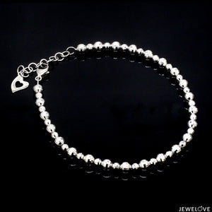 Platinum Bracelet with Diamond Cut Balls JL PTB 656