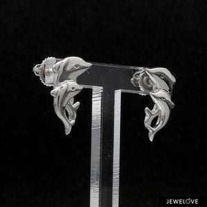 Platinum Dolphin Earrings JL PT E 305   Jewelove.US