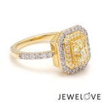 Load image into Gallery viewer, 1-Carat Yellow Diamond Solitaire 18K Yellow Gold Diamond Ring JL AU 132
