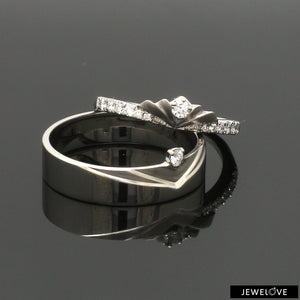 Platinum Diamond Couple Ring JL PT 1364