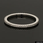 Load image into Gallery viewer, Thin Half Eternity Diamond Ring in Platinum JL PT 284-A
