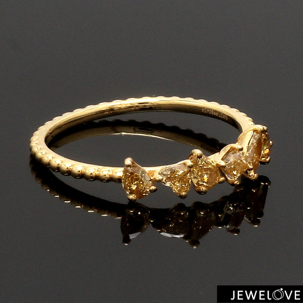 18K Yellow Gold Ring with Yellow Diamond JL AU 127