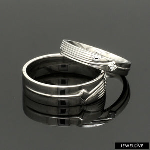 Platinum Diamond Couple Bands JL PT CB 134   Jewelove