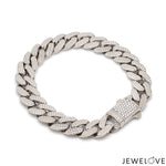 Load image into Gallery viewer, Men of Platinum | Diamond Cut Bracelet with Diamond Lock for Men JL PTB 1231
