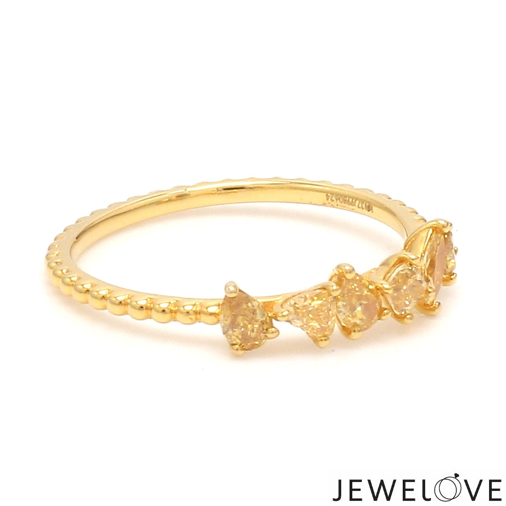 18K Yellow Gold Ring with Yellow Diamond JL AU 127