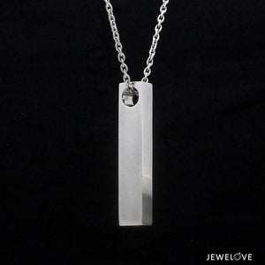 Plain Platinum Cuboid Pendant JL PT P 316   Jewelove.US