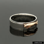 Load image into Gallery viewer, Platinum Ring with Rose Gold Jaguar for Men JL PT 1308   Jewelove.US
