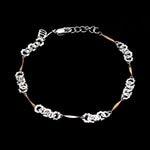 Load image into Gallery viewer, Designer Flowery Japanese Platinum Rose Gold Bracelet for Women JL PTB 662R
