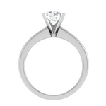 Load image into Gallery viewer, 1-Carat Solitaire with Princess cut Diamond Shank Platinum Ring JL PT RC PR 186-C
