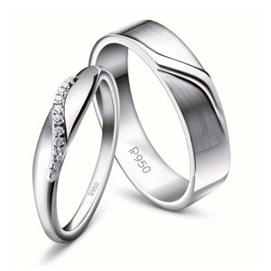 Elegant Platinum Couple Rings JL PT 453