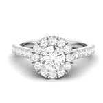 Load image into Gallery viewer, 40-Pointer Platinum Solitaire Engagement Ring with Diamond Halo &amp; Shank JL PT 671
