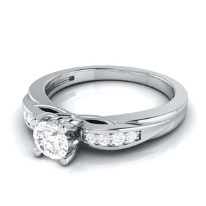 30-Pointer Solitaire Platinum Engagement Ring with a Hidden Heart JL PT G 118