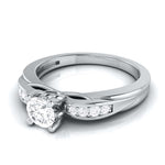 Load image into Gallery viewer, 70-Pointer Solitaire Platinum Engagement Ring with a Hidden Heart JL PT G 118-B
