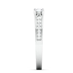 Load image into Gallery viewer, Designer Platinum Solitaire Ring with Diamond Accents JL PT 672
