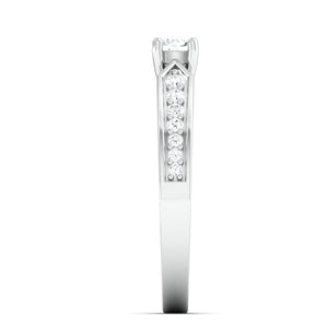 50-Pointer Lab Grown Solitaire Platinum Ring with Diamond Accents JL PT LG G 672