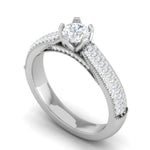 Load image into Gallery viewer, 1.50-Carat Lab Grown Solitaire Diamond Split Shank Platinum Ring JL PT RP RD LG G 159-C
