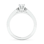 Load image into Gallery viewer, Designer Platinum Solitaire Ring with Diamond Accents JL PT 672
