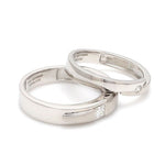 Load image into Gallery viewer, Conjoining Platinum Rings for Couples with Single Diamonds JL PT 599
