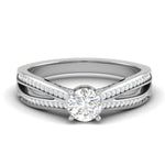 Load image into Gallery viewer, 70-Pointer Solitaire Diamond Split Shank Platinum Ring JL PT RP RD 165-B
