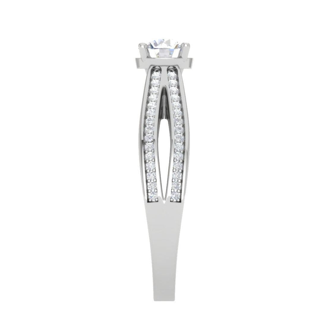 30-Pointer Solitaire Diamond Split Shank Platinum Ring JL PT RP RD 165